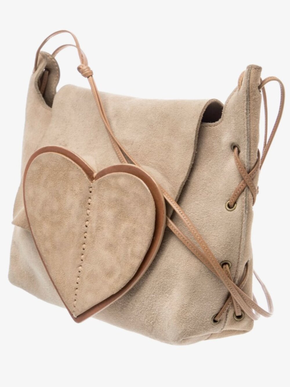 Gucci Tom Ford Era Suede Heart Crossbody Bag Spring 2002 Vintage - Picture 3 of 6